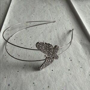Silver Butterfly Headband